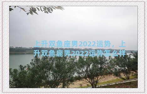 上升双鱼座男2022运势，上升双鱼座男2022运势怎么样