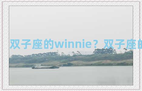 双子座的winnie？双子座的绝配伴侣